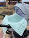 Плюшевый вязаный детский плед "Плетенка" 80 на 80 см №15 Светло-бирюзовый 46614 фото 1