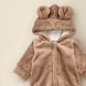 Плюшевий дитячий комбінезон на бавовняній підкладці з вушками 56 см Коричневий 131500568306 фото 4