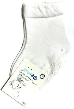 Носки однотонные тонкие со стопиками Фенна на 6-12 мес размер 12-14 Белый 42593 фото