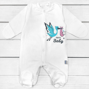 Человечек для новорожденных Hello Baby 56 см Белый 39539 фото