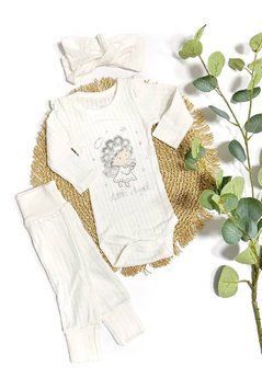 Праздничный комплект 3в1 для девочки 56 см Little Angel Молочный 43993 фото