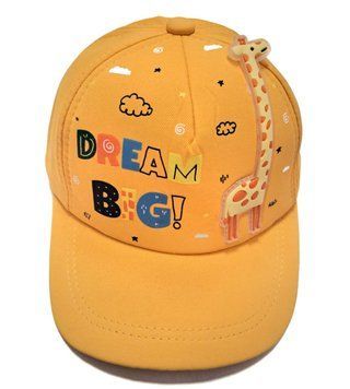 Дитяча кепка бавовняна ''DREAM BIG'' 52 см Жираф Жовтий 43380 фото