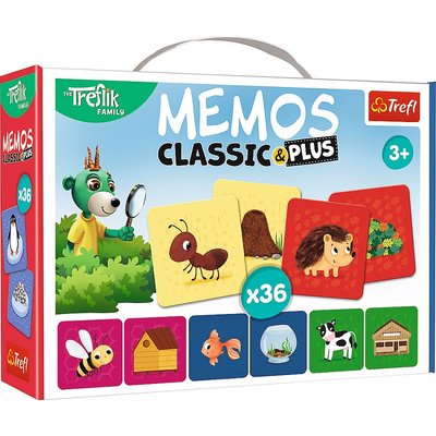 Настільна гра - "Мемос Класичні плюс 36 карт Звірята та їхні хатинки 02333 фото