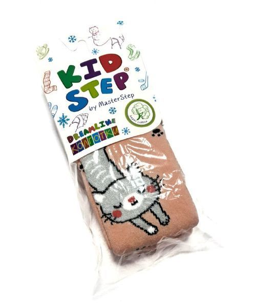 Дитячі махрові колготки KidStep Котик 92-98 см Персиковий 45308 фото