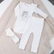 Святковий комплект 3в1 для дівчинки 62 см Little Angel Молочний 43994 фото 2