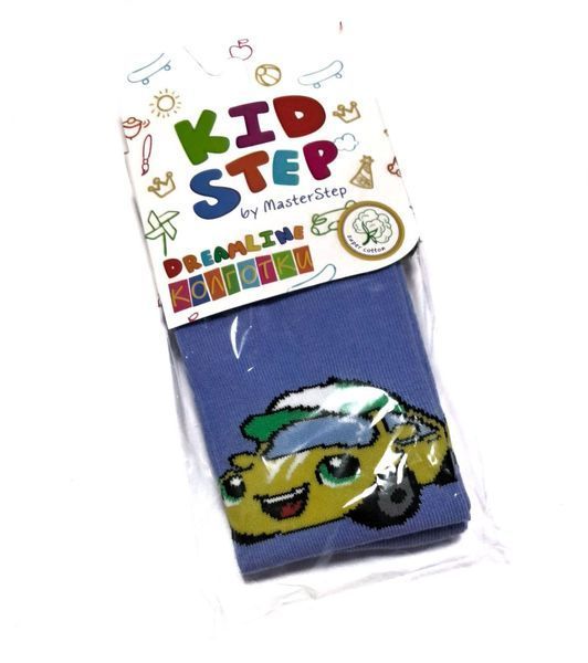 Детские демисезонные колготки KidStep Машинка на 92-98 см Голубой 45309 фото