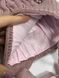 Демісезонна дитяча шапочка на бавовняній підкладці на зав'язках з перлинками 44-46 см Брудно-рожевий 40946 фото 2