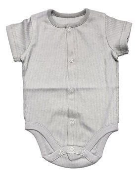 Детское боди с коротким рукавом для младенцев в рубчик на 74 см Серый 43237 фото
